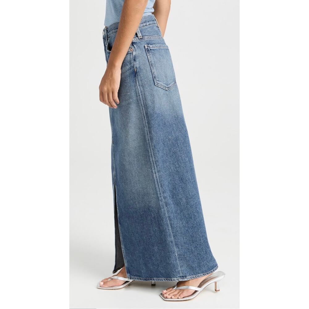 AGOLDE Leif Denim Maxi Skirt Size 25 NWOT - Picture 12 of 13